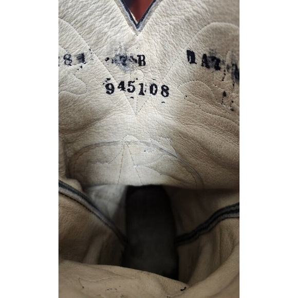 Larry Mahan Vintage Rare Rodeo Black White Red Cowgirl Cowboy Western Boots 7 B - Picture 14 of 16